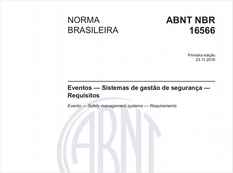 Eventos — Sistemas de gestão de segurança — Requisitos