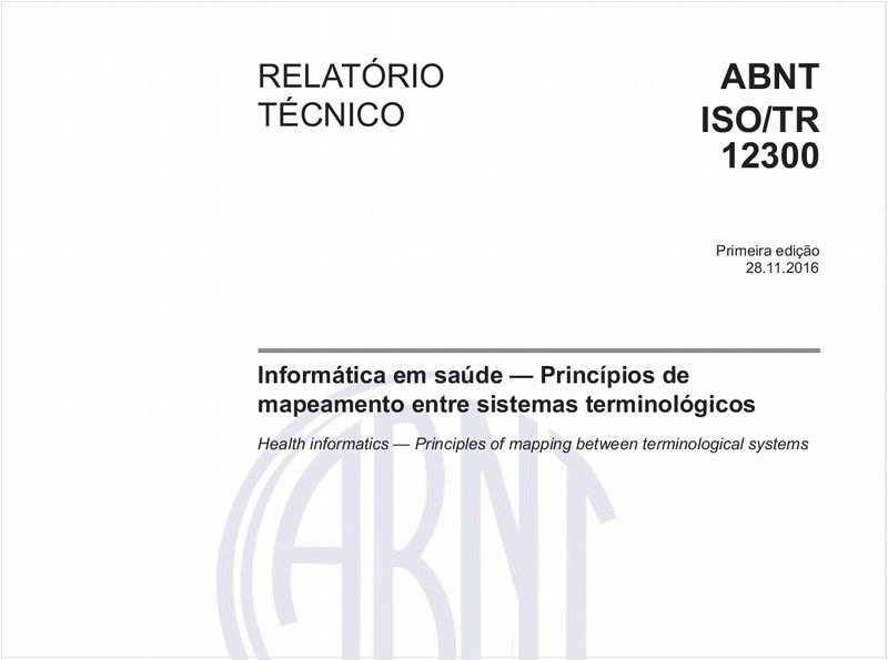 Informática em saúde — Princípios de mapeamento entre sistemas terminológicos