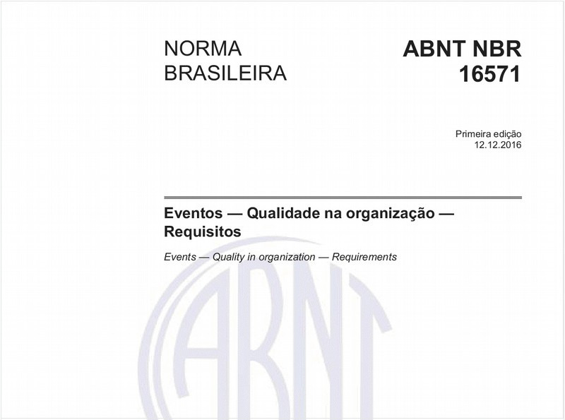 Eventos - Qualidade na organização - Requisitos