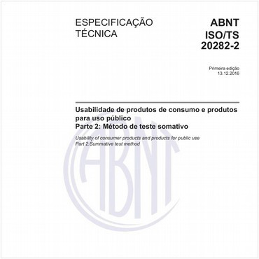 ABNT ISO/TS20282-2 de 12/2016
