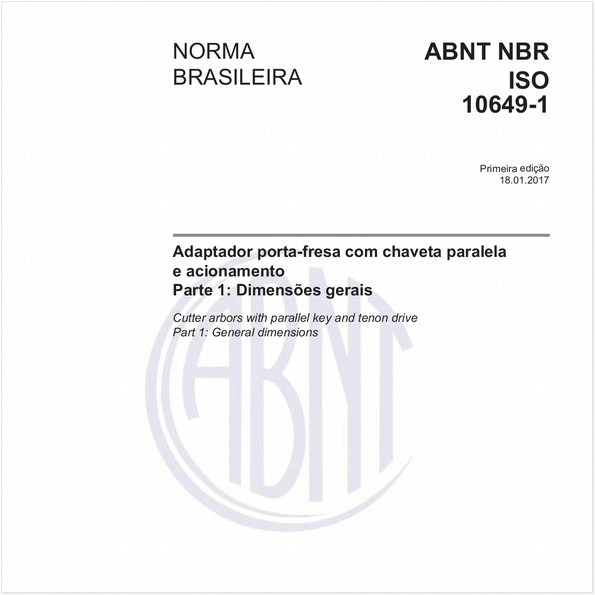 Adaptador porta-fresa com chaveta paralela e acionamento - Parte 1: Dimensões gerais
