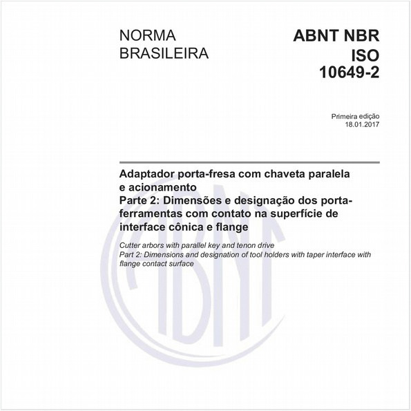 Adaptador porta-fresa com chaveta paralela e acionamento - Parte 2: Dimensões e designação dos porta-ferramentas com contato na superfície de interface cônica e flange