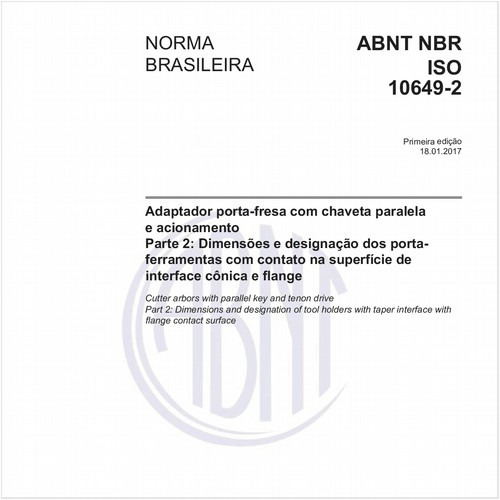 Adaptador porta-fresa com chaveta paralela e acionamento - Parte 2: Dimensões e designação dos porta-ferramentas com contato na superfície de interface cônica e flange