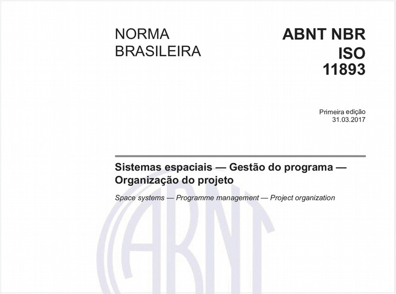 Sistemas espaciais — Gestão do programa — Organização do projeto