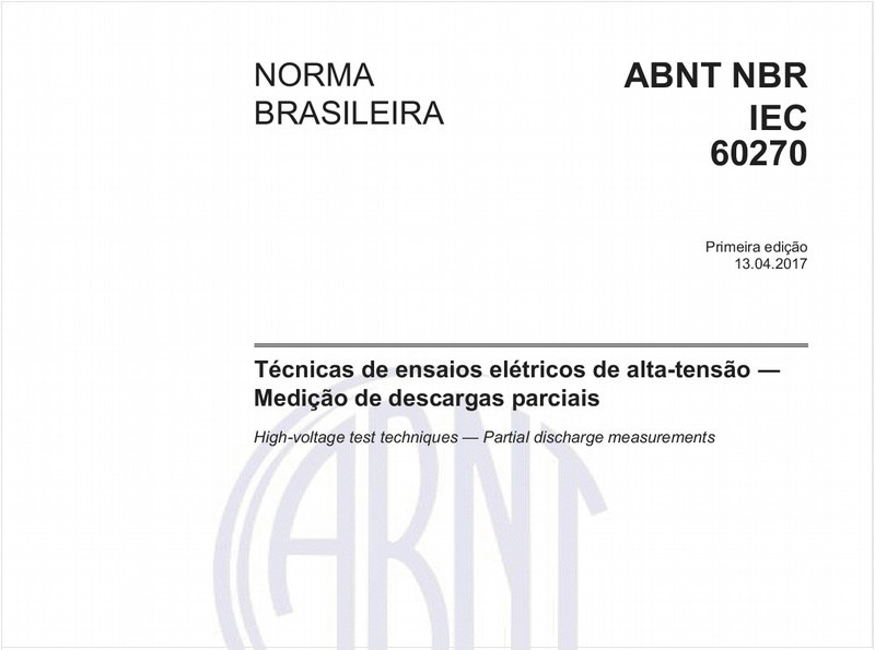 Técnicas de ensaios elétricos de alta-tensão - Medição de descargas parciais