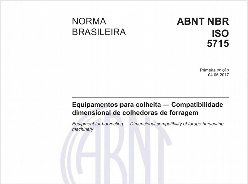 Equipamentos para colheita - Compatibilidade dimensional de colhedoras de forragem