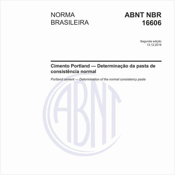 Cimento Portland — Determinação da pasta de consistência normal