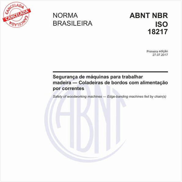 Segurança de máquinas para trabalhar madeira - Coladeiras de bordos com alimentação por correntes