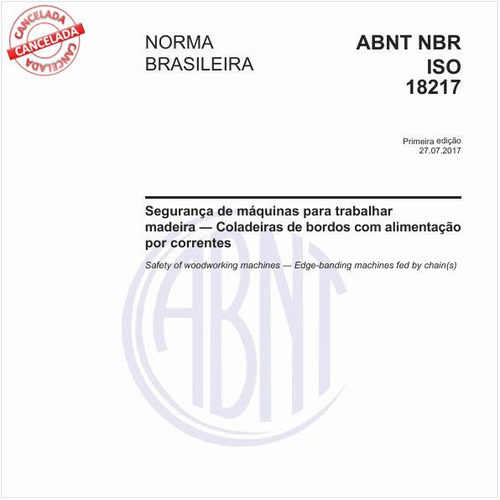 Segurança de máquinas para trabalhar madeira - Coladeiras de bordos com alimentação por correntes