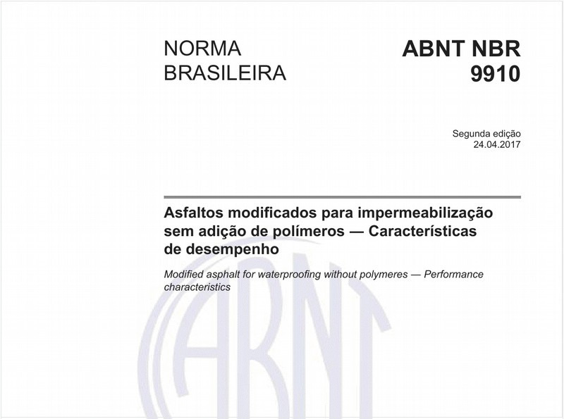 Asfaltos modificados para impermeabilização sem adição de polímeros - Características de desempenho