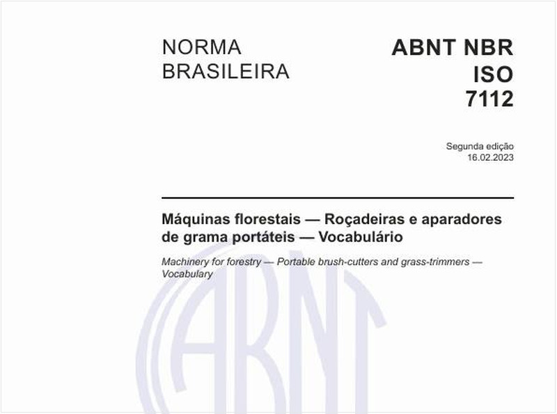 Máquinas florestais — Roçadeiras e aparadores de grama portáteis — Vocabulário