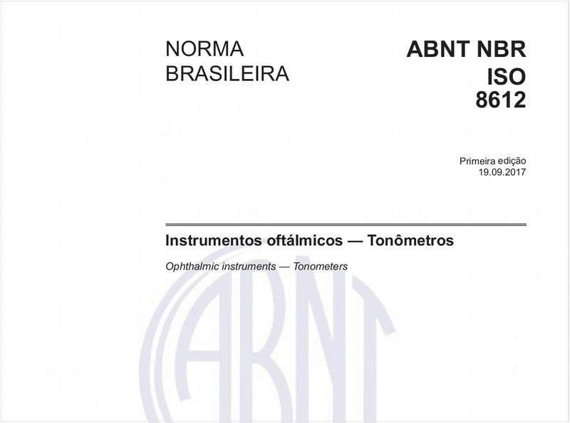 Instrumentos oftálmicos — Tonômetros