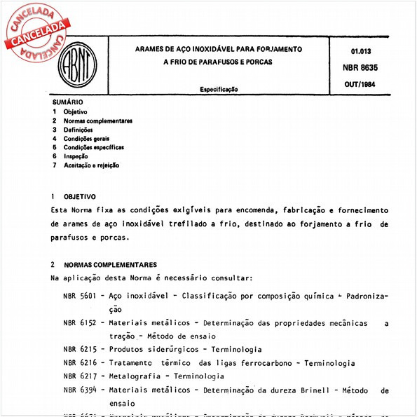 Arames de aço inoxidável para forjamento a frio de parafusos e porcas