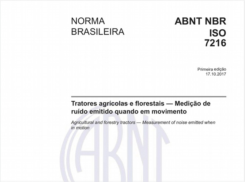 Tratores agrícolas e florestais - Medição de ruído emitido quando em movimento