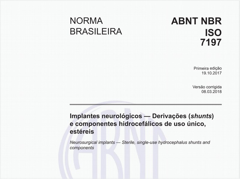 Implantes neurológicos - Derivações (shunts) e componentes hidrocefálicos de uso único, estéreis