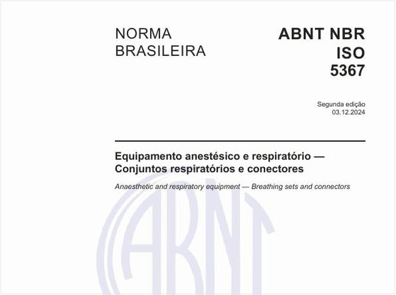 Equipamento anestésico e respiratório - Conjuntos respiratórios e conectores