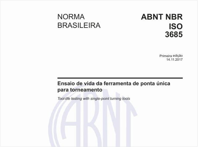 Ensaio de vida da ferramenta de ponta única para torneamento