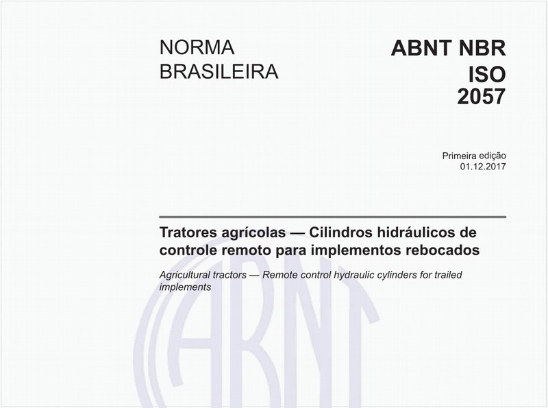 Tratores agrícolas - Cilindros hidráulicos de controle remoto para implementos rebocados