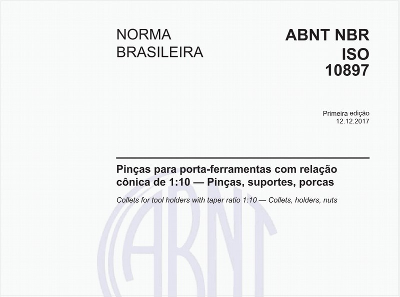 Pinças para porta-ferramentas com relação cônica de 1:10 — Pinças, suportes, porcas