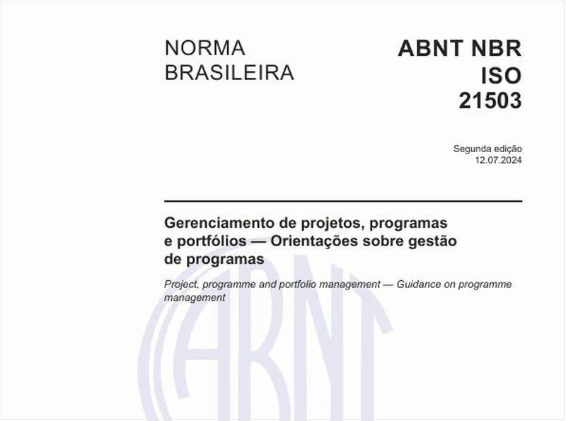 Gerenciamento de projetos, programas e portfólios — Orientações sobre gestão de programas
