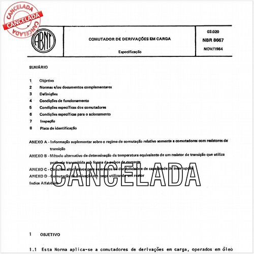 Comutador de derivações em carga