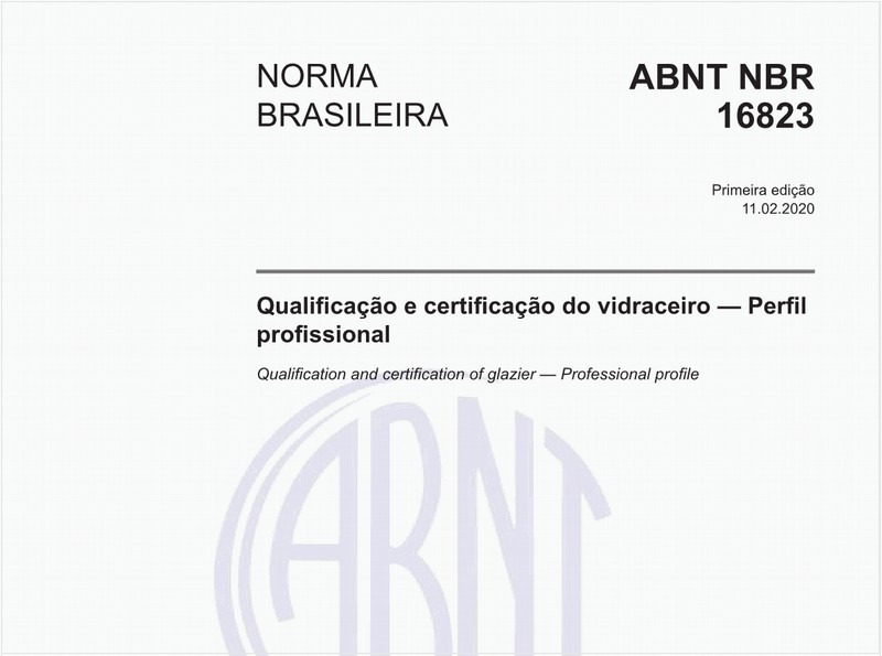 Qualificação e certificação do vidraceiro - Perfil profissional