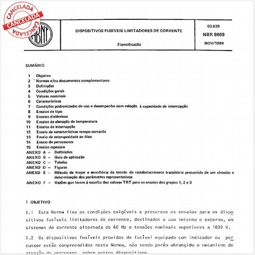 Dispositivos fusíveis limitadores de corrente