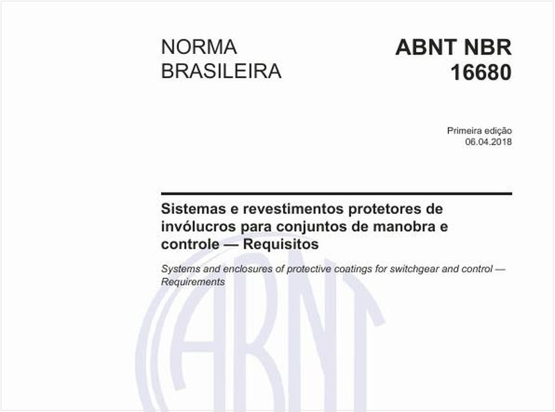 Sistemas e revestimentos protetores de invólucros para conjuntos de manobra e controle - Requisitos