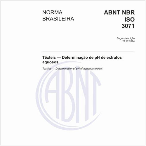 Têxteis - Determinação de pH de extratos aquosos