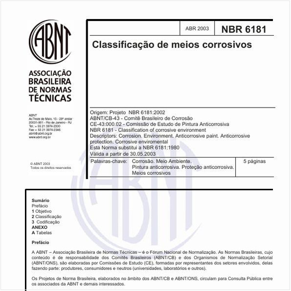 Classificação de meios corrosivos