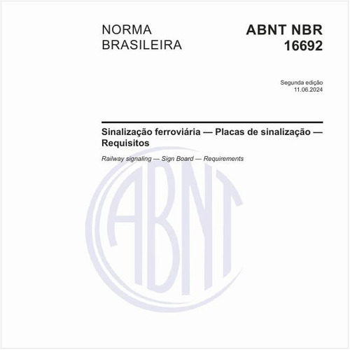 Sinalização ferroviária — Placas de sinalização — Requisitos