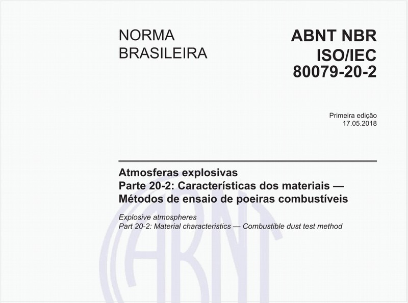Atmosferas explosivas - Parte 20-2: Características dos materiais - Métodos de ensaio de poeiras combustíveis