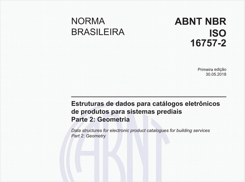 Estruturas de dados para catálogos eletrônicos de produtos para sistemas prediais - Parte 2: Geometria
