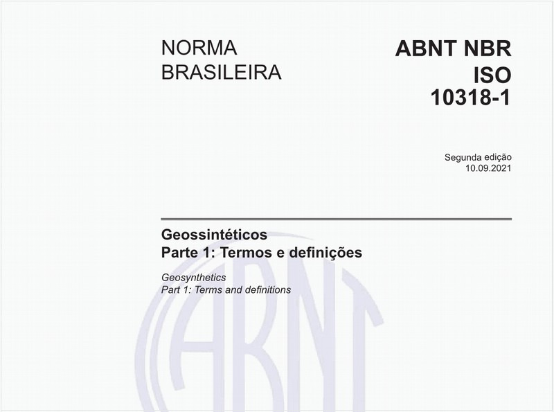 Geossintéticos - Parte 1: Termos e definições