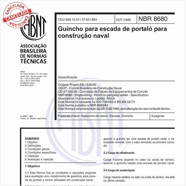 Guincho para escada de portaló para construção naval