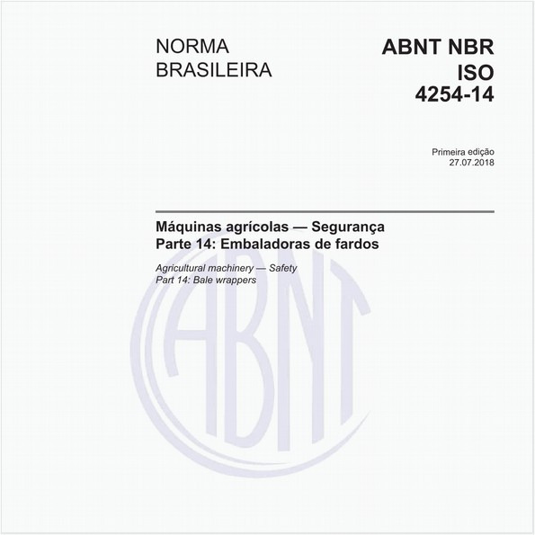 Máquinas agrícolas - Segurança - Parte 14: Embaladoras de fardos