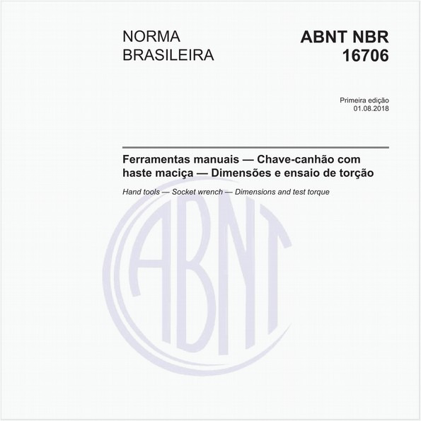 Ferramentas manuais - Chave-canhão com haste maciça - Dimensões e ensaio de torção
