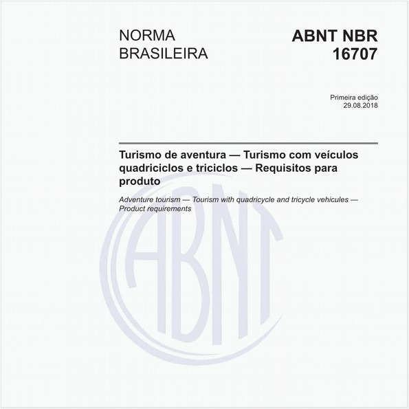 Turismo de aventura - Turismo com veículos quadriciclos e triciclos - Requisitos para produto