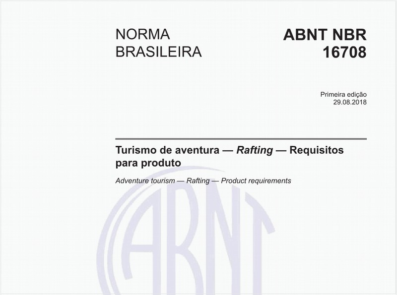 Turismo de aventura - Rafting - Requisitos para produto