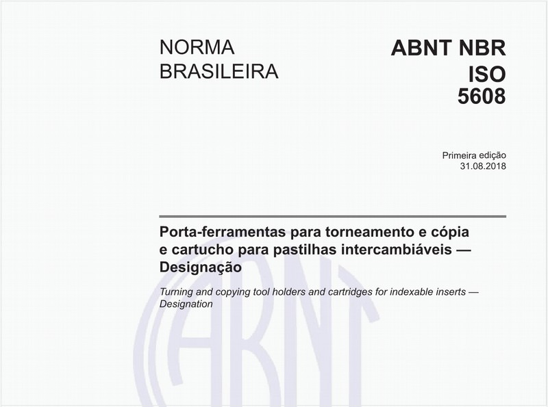 Porta-ferramentas para torneamento e cópia e cartucho para pastilhas intercambiáveis - Designação