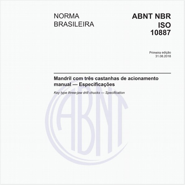 Mandril com três castanhas de acionamento manual - Especificações