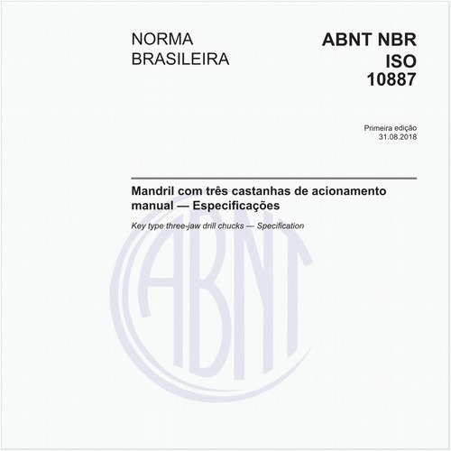 Mandril com três castanhas de acionamento manual - Especificações