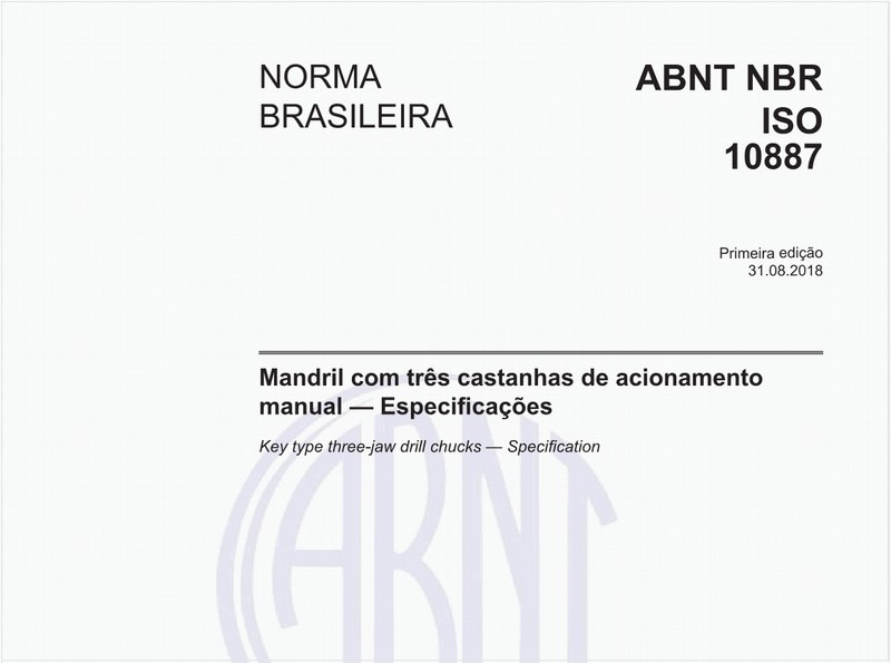 Mandril com três castanhas de acionamento manual - Especificações