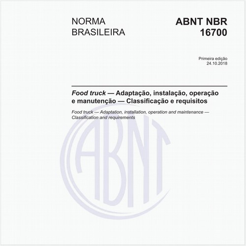 Food truck - Adaptação, instalação, operação e manutenção - Classificação e requisitos