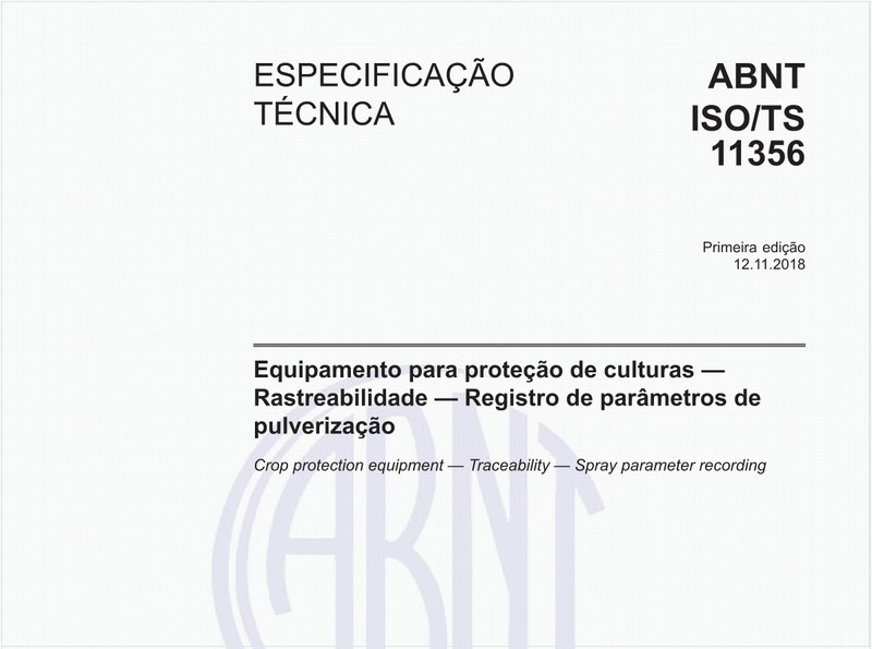 Equipamento para proteção de culturas - Rastreabilidade - Registro de parâmetros de pulverização