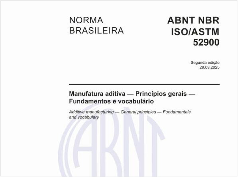 Manufatura aditiva — Princípios gerais — Fundamentos e vocabulário