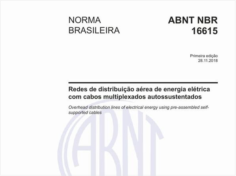 Redes de distribuição aérea de energia elétrica com cabos multiplexados autossustentados