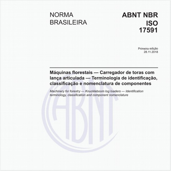 Máquinas florestais — Carregador de toras com lança articulada — Terminologia de identificação, classificação e nomenclatura de componentes