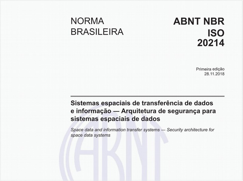 Sistemas espaciais de transferência de dados e informação - Arquitetura de segurança para sistemas espaciais de dados