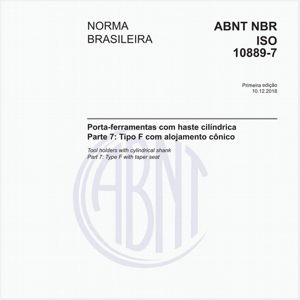 Porta-ferramentas com haste cilíndrica - Parte 7: Tipo F com alojamento cônico